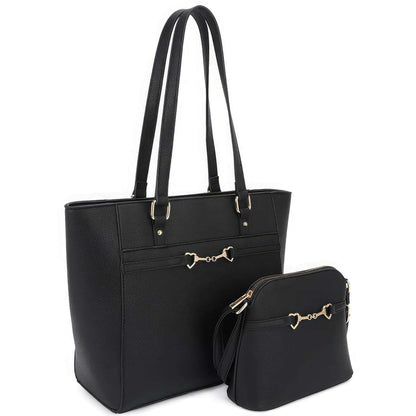 2in1 Smooth Matching Shoulder Tote Bag With Crossbody Set - The Diva Goddess