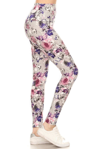 Floral printed yoga leggings - The Diva Goddess