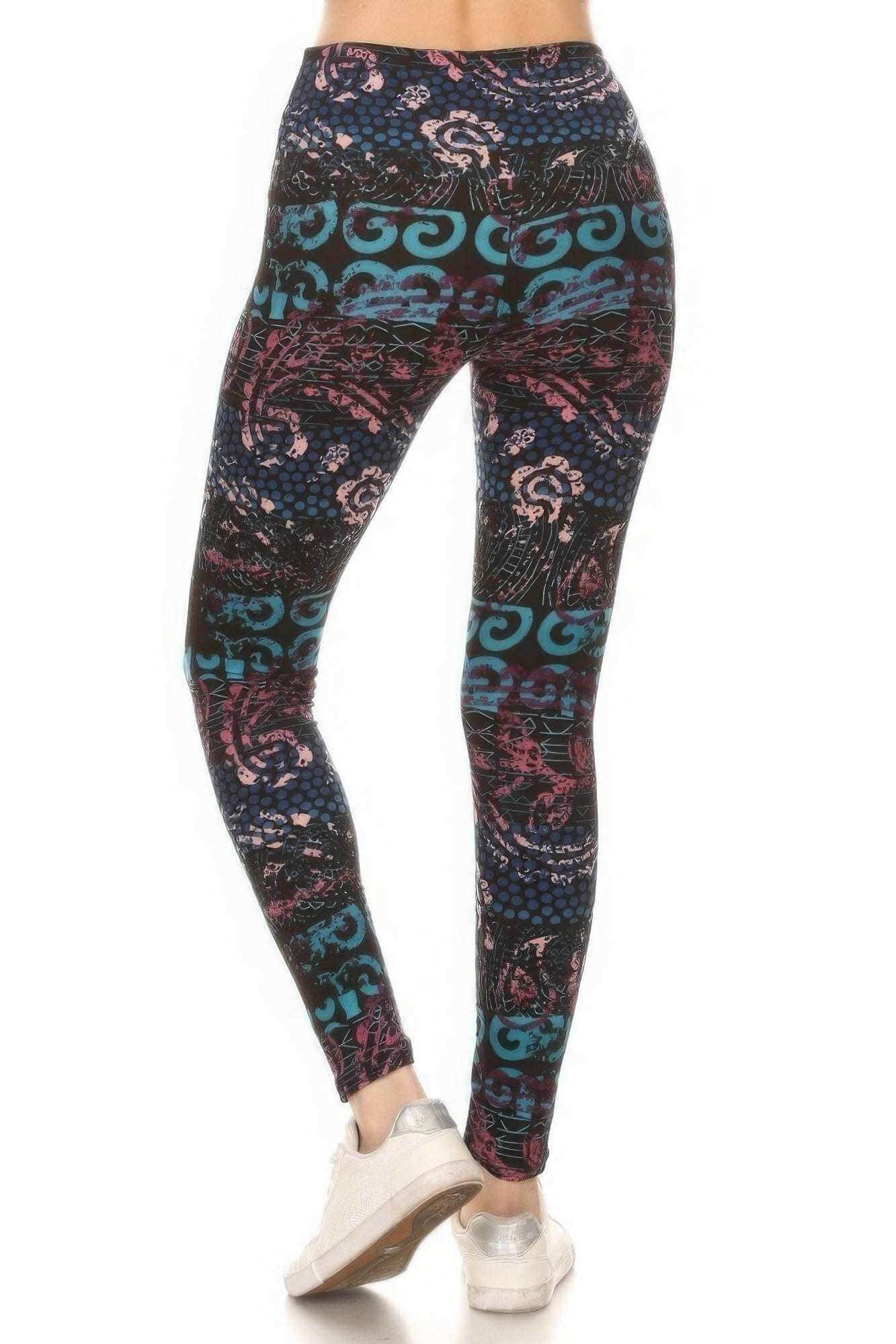 5-inch Long Yoga Style Banded Lined Mixed Pattern Print - The Diva Goddess