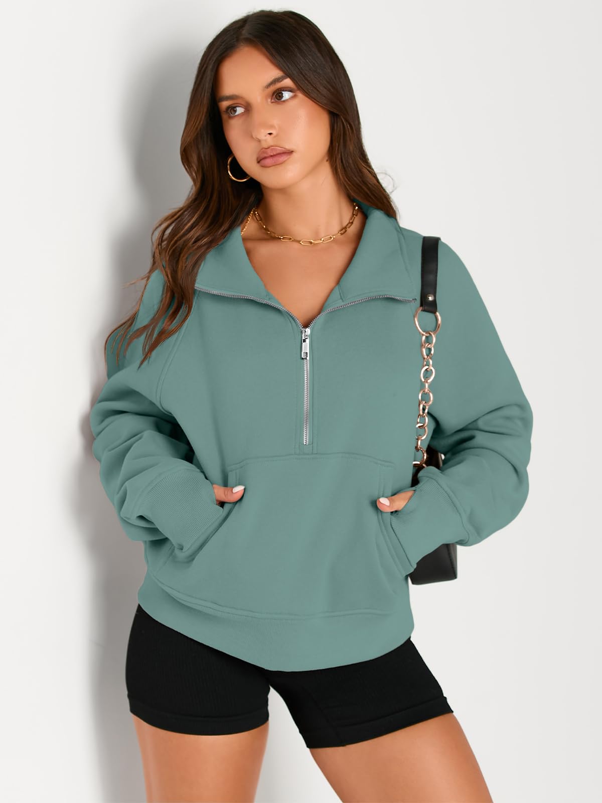 Fall outfits fleece sweatshirt