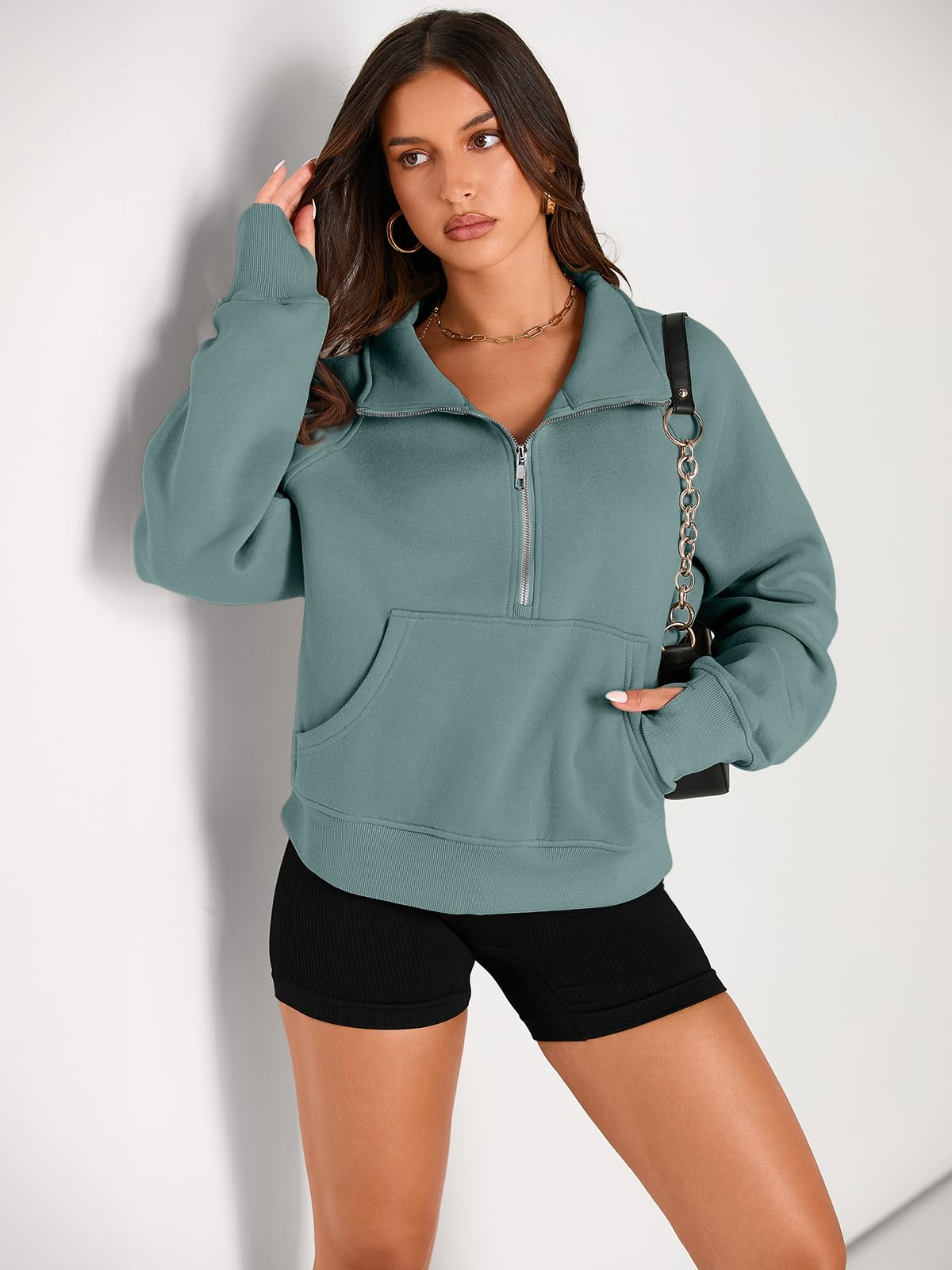 Fall outfits fleece sweatshirt