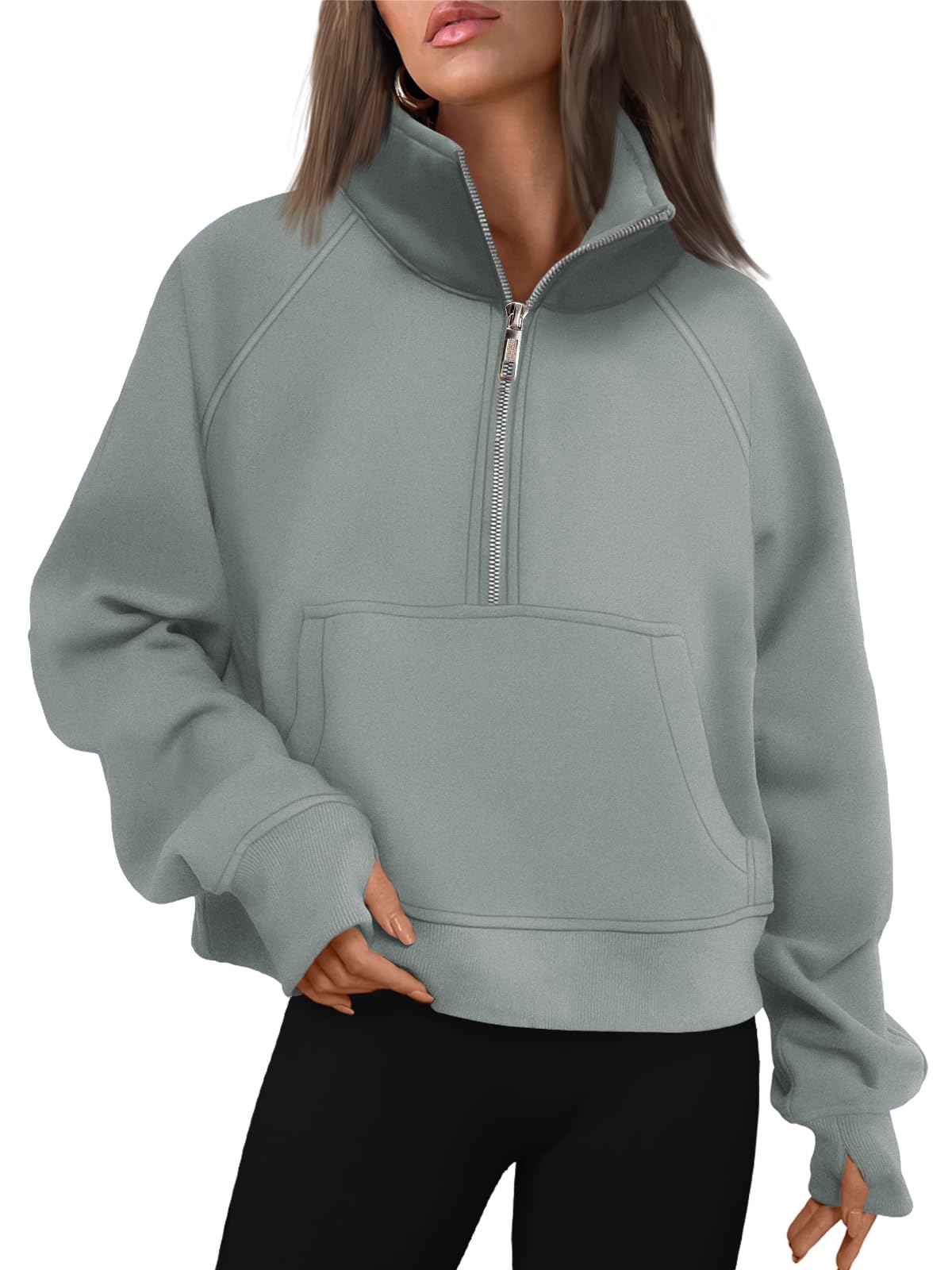 Fall outfits fleece sweatshirt