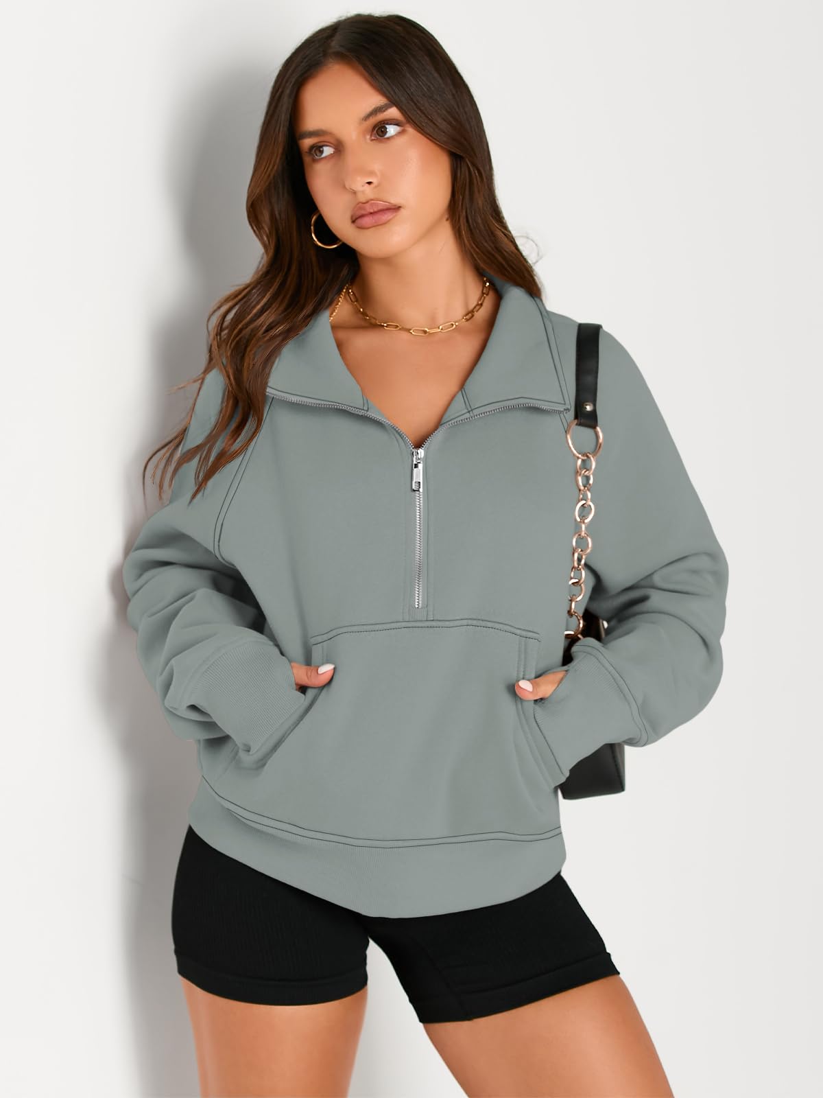 Fall outfits fleece sweatshirt