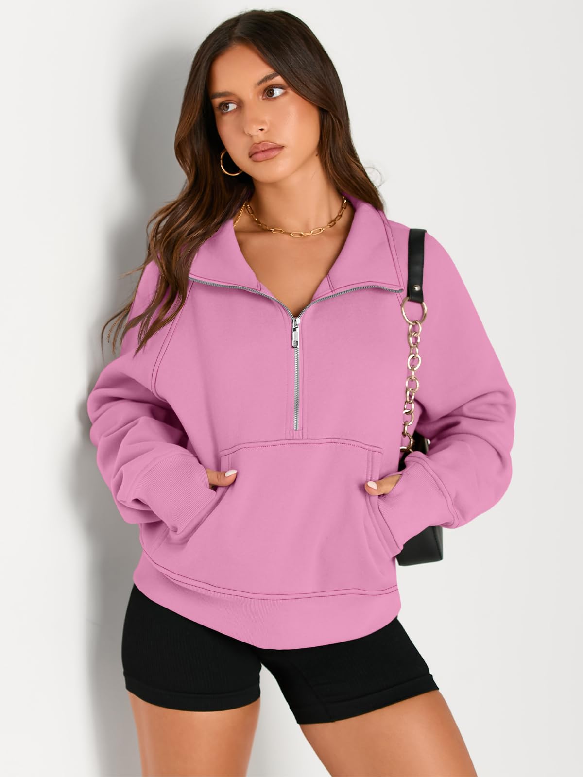 Fall outfits fleece sweatshirt