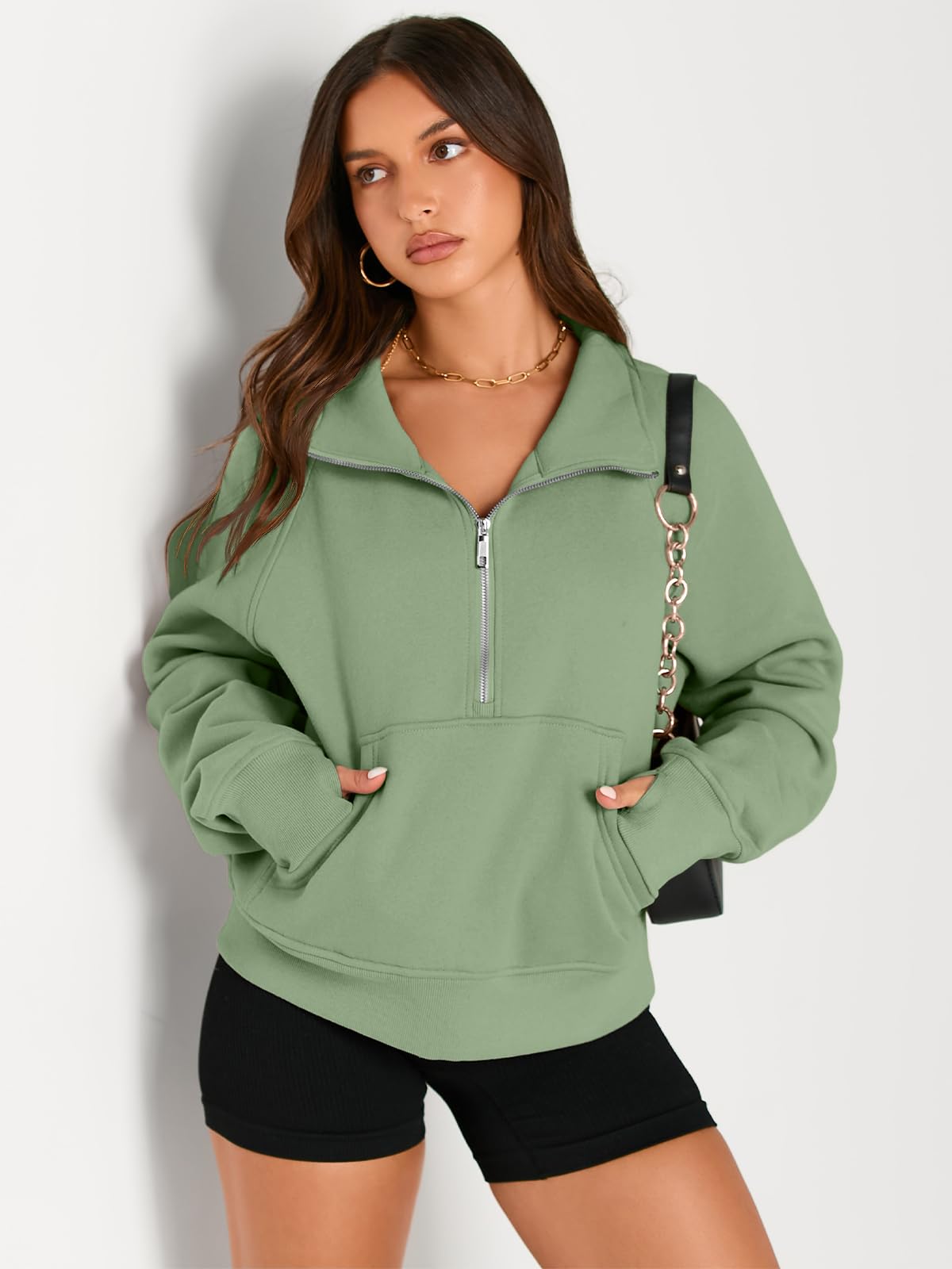 Fall outfits fleece sweatshirt