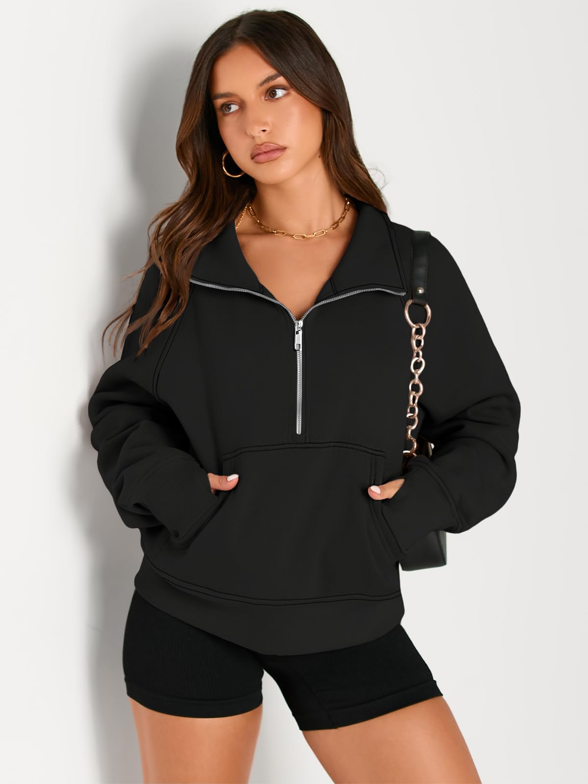 Fall outfits fleece sweatshirt