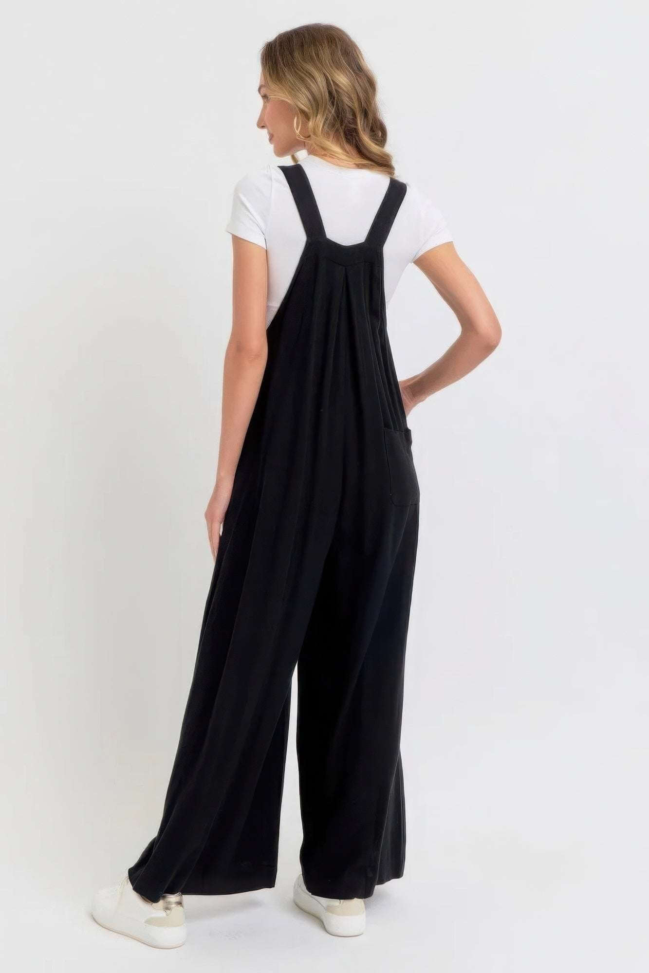 Adjustable Strap Overall Wide Leg Jumpsuit - The Diva Goddess