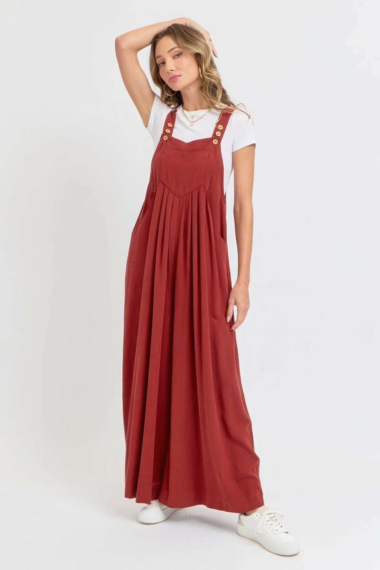 Adjustable Strap Overall Wide Leg Jumpsuit - The Diva Goddess