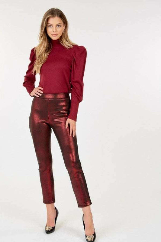 Animal Skin Vinyl Ankle Pants - The Diva Goddess