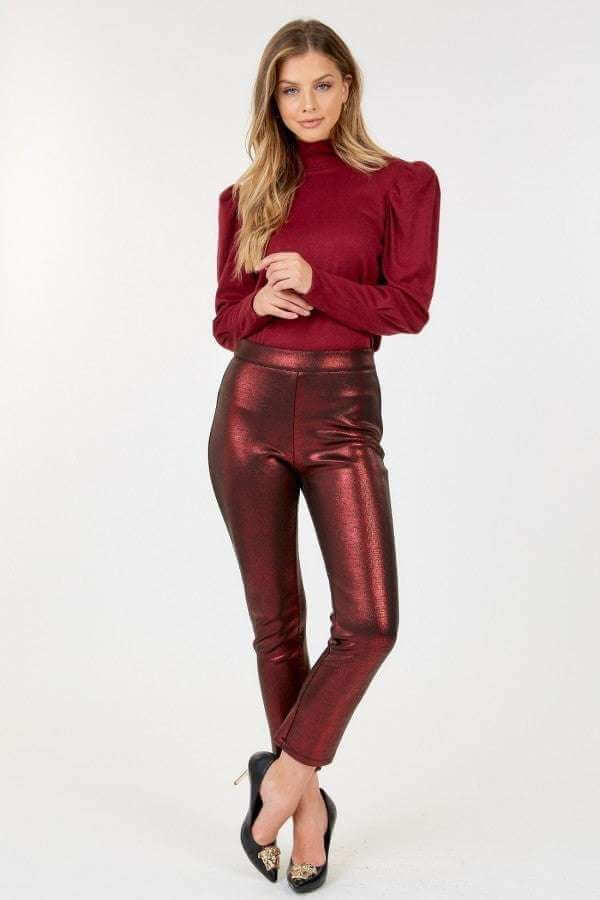 Animal Skin Vinyl Ankle Pants - The Diva Goddess