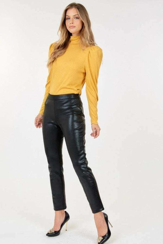 Animal Skin Vinyl Ankle Pants - The Diva Goddess