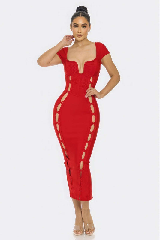 Bandage Midi Dress - The Diva Goddess