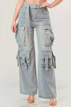 Belted Denim Cargo Jean - The Diva Goddess