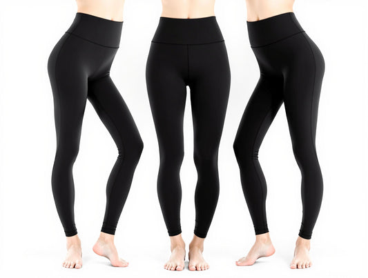 Diva Goddess Black Power Leggings - High-Waisted Squat-Proof Leggings for 12-Hour Comfort
