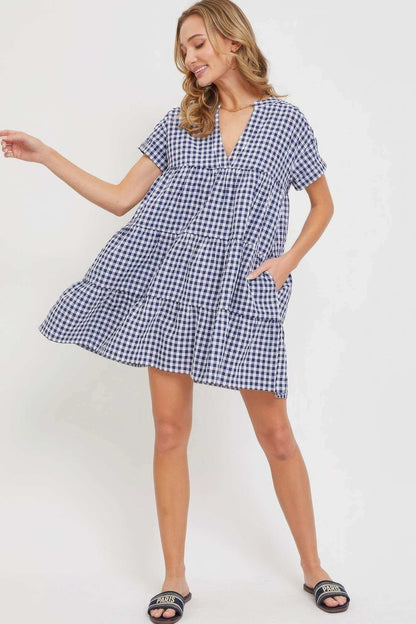 Bodydoll Gingham Dress - The Diva Goddess