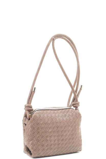 Braid Texture Zipper Crossbody Bag - The Diva Goddess