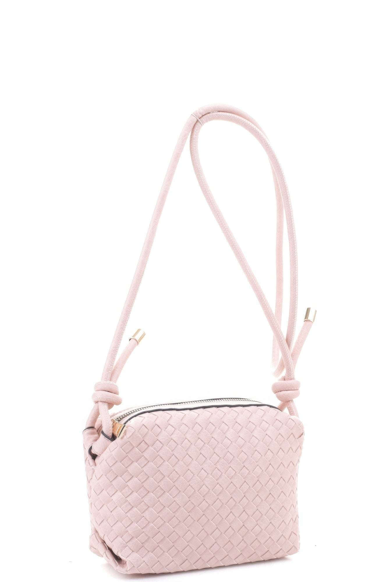 Braid Texture Zipper Crossbody Bag - The Diva Goddess