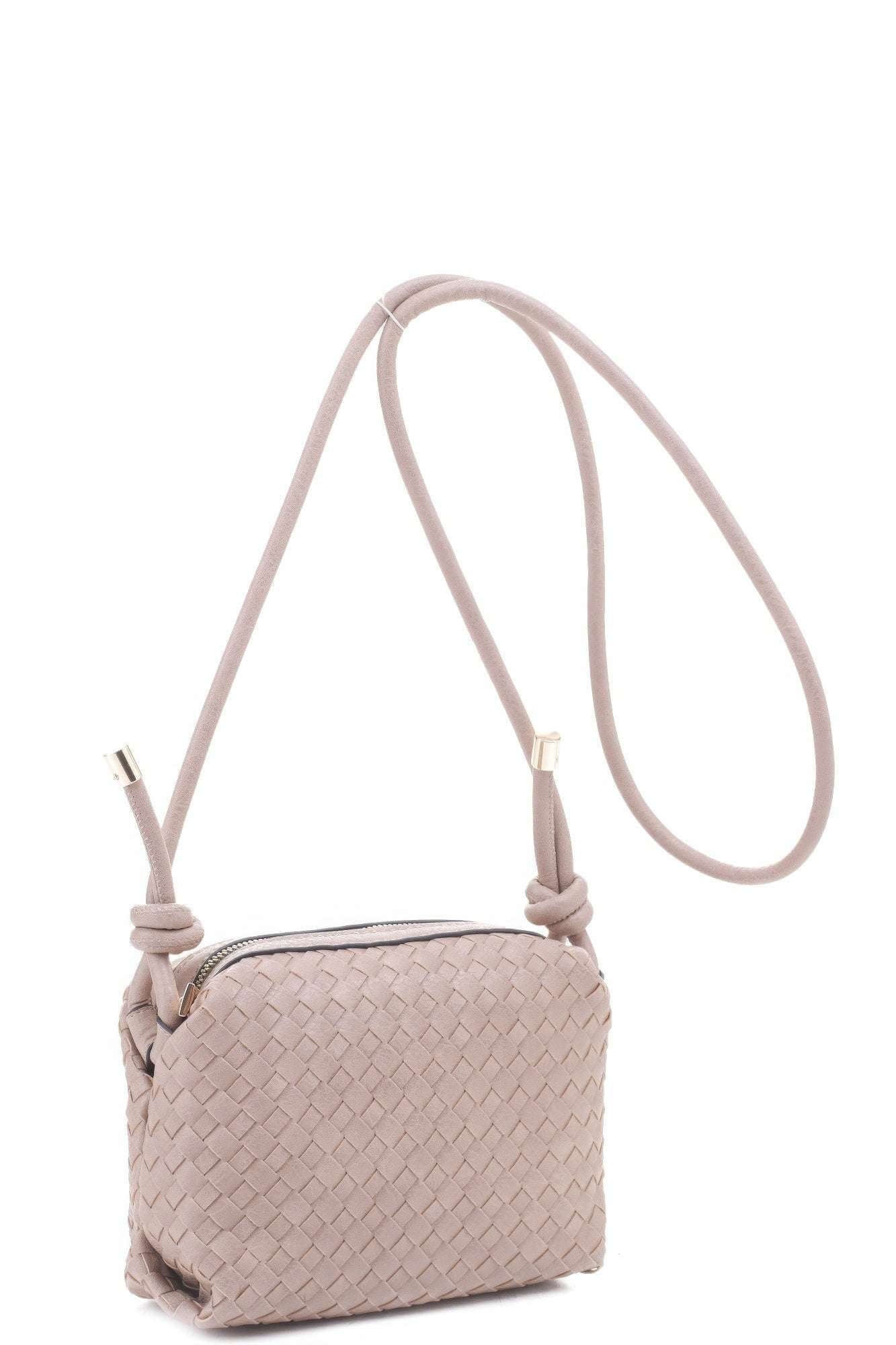 Braid Texture Zipper Crossbody Bag - The Diva Goddess