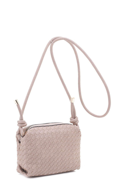 Braid Texture Zipper Crossbody Bag - The Diva Goddess