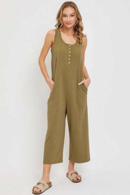 Buttondown Jumpsuit - The Diva Goddess