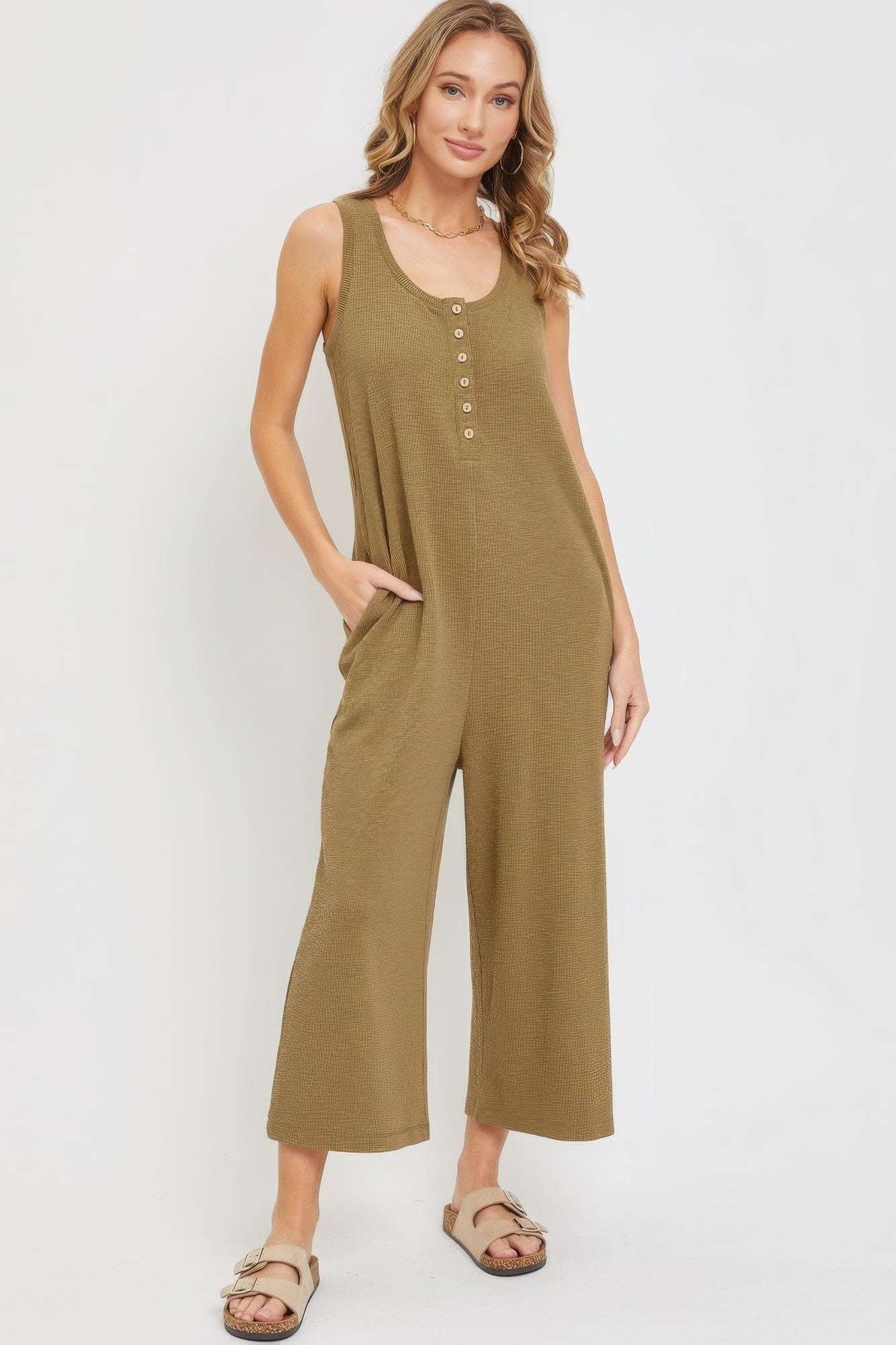 Buttondown Jumpsuit - The Diva Goddess