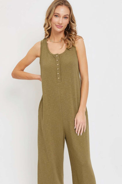 Buttondown Jumpsuit - The Diva Goddess