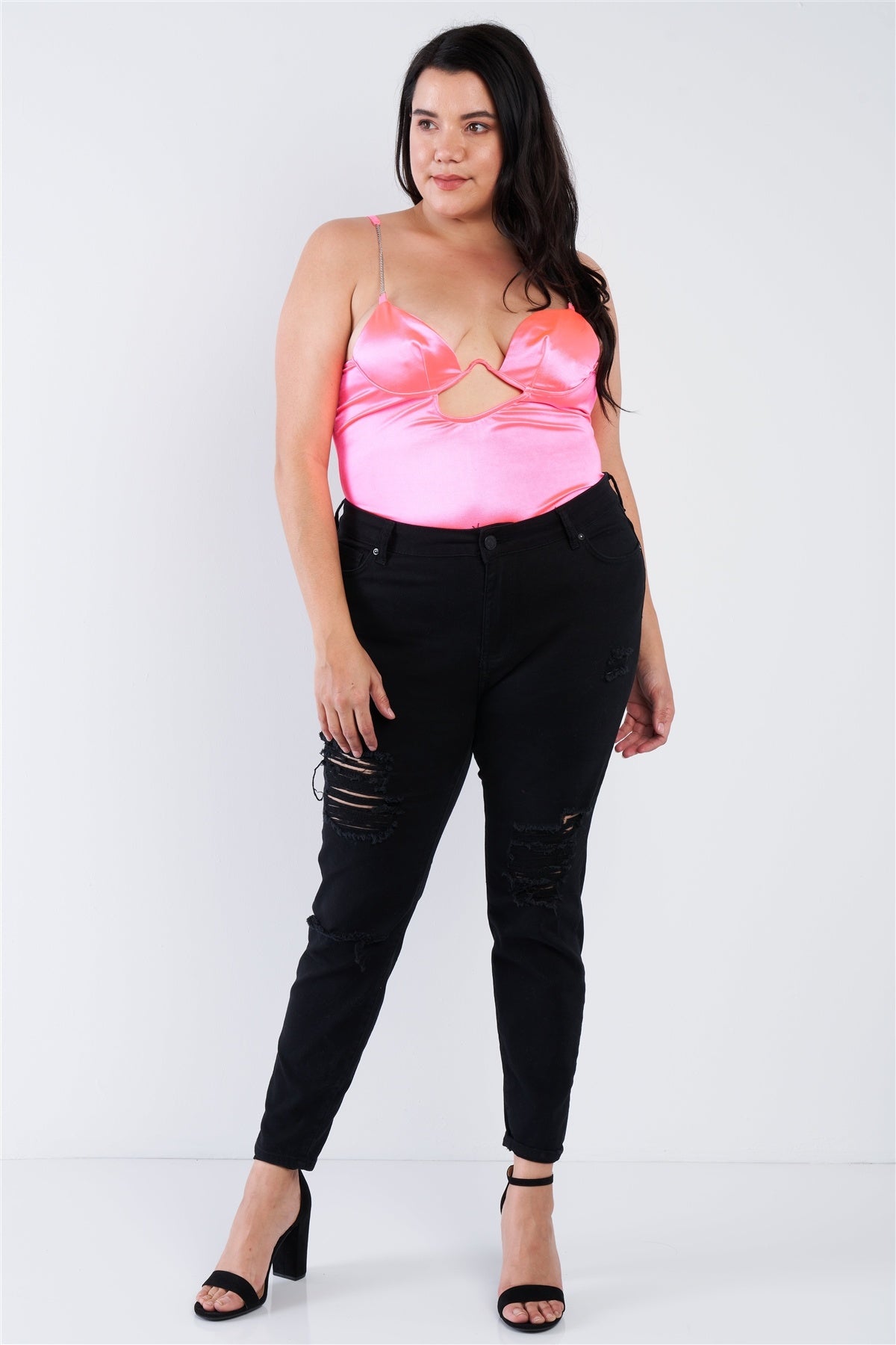 Plus Size Silk Bodysuit