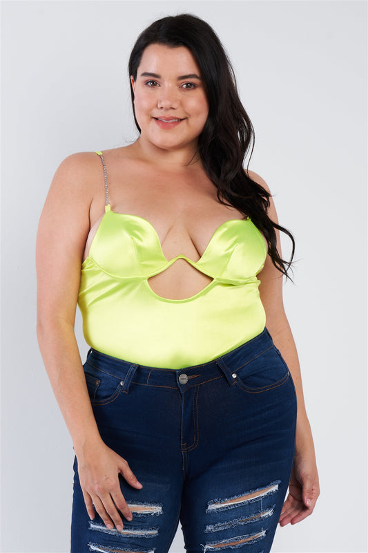 Plus Size Silk Bodysuit