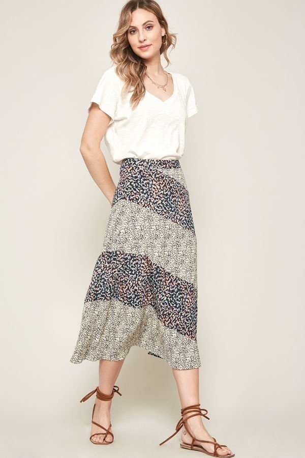 Floralprint Midi Skirt