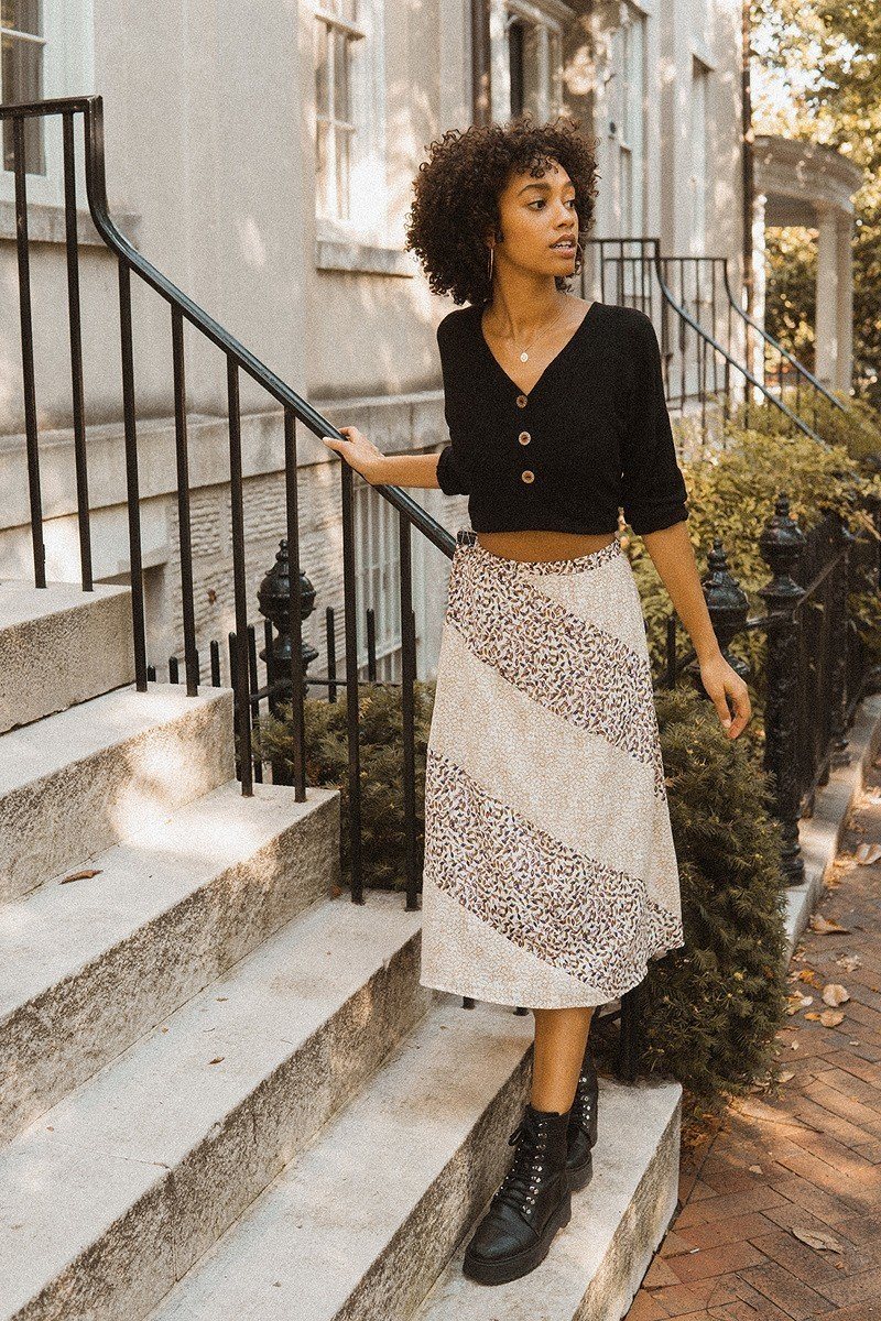 Floralprint Midi Skirt