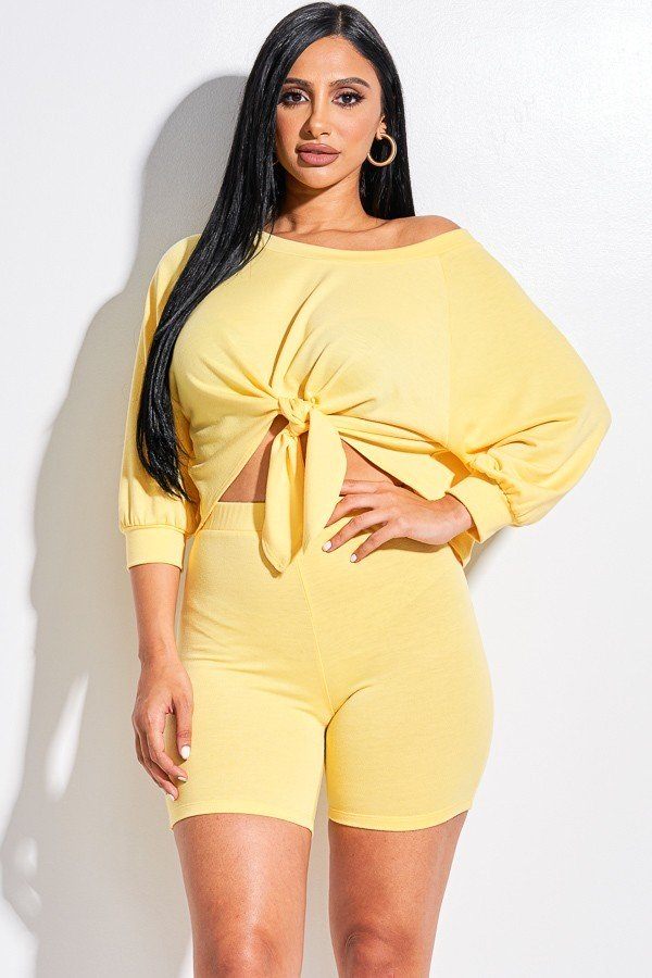 Tie Front Two Piece Set