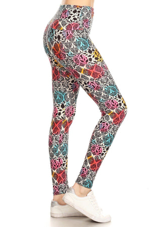 Yoga patterned leggings