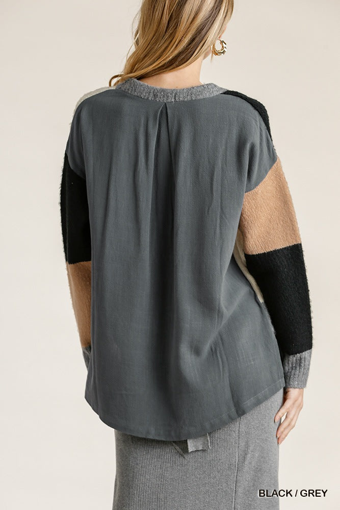 High low hem blouse