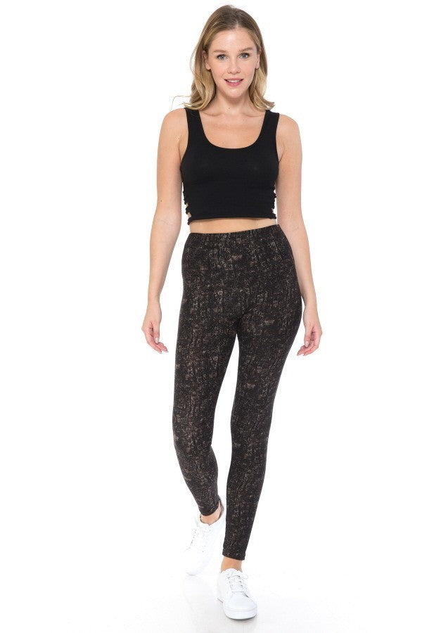 Banded lined leggings