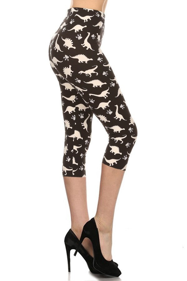 High waisted capri leggings