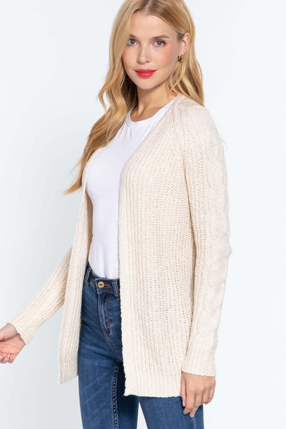 Long Slv Open Front Sweater Cardigan - The Diva Goddess