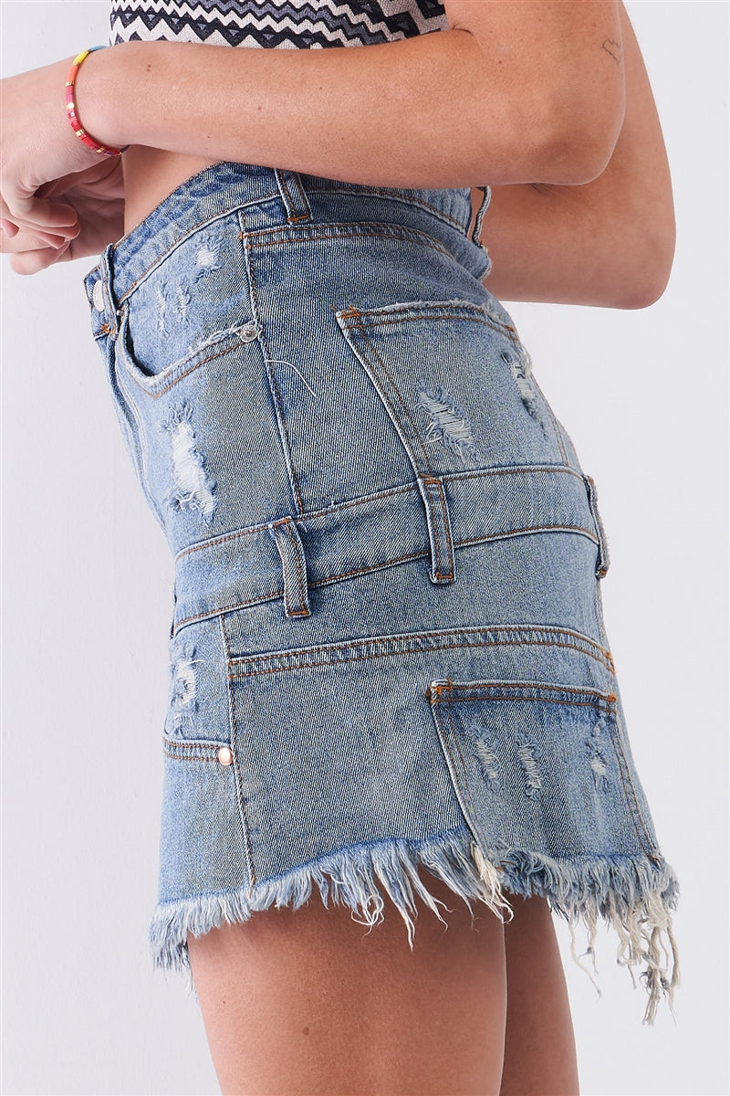 Highwaist Denim Mini Skirt