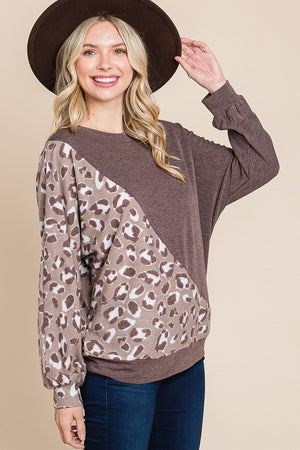 Animal print pullover