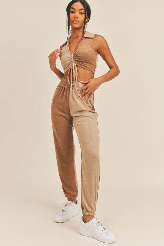 Two-tone Color Two-piece Set - The Diva Goddess