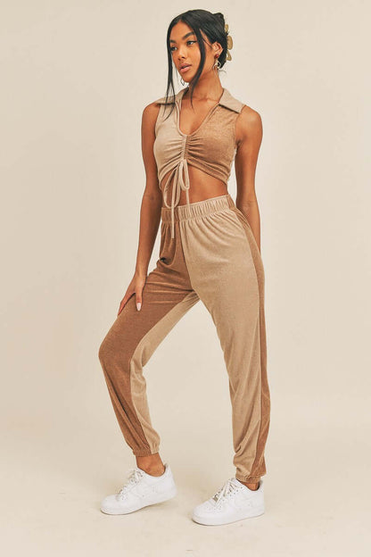 Two-tone Color Two-piece Set - The Diva Goddess