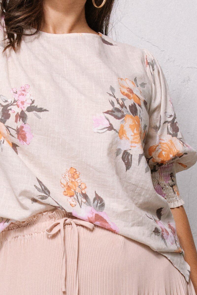 Floral Printed Woven Blouse - The Diva Goddess