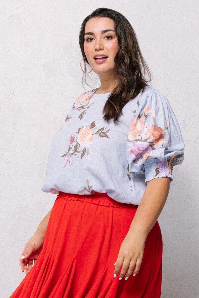 Floral Printed Woven Blouse - The Diva Goddess