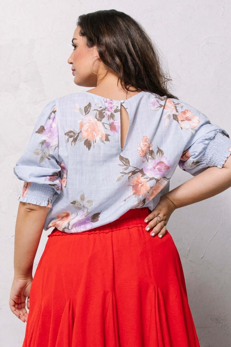 Floral Printed Woven Blouse - The Diva Goddess