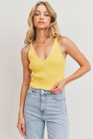 Sleeveless ribbed top