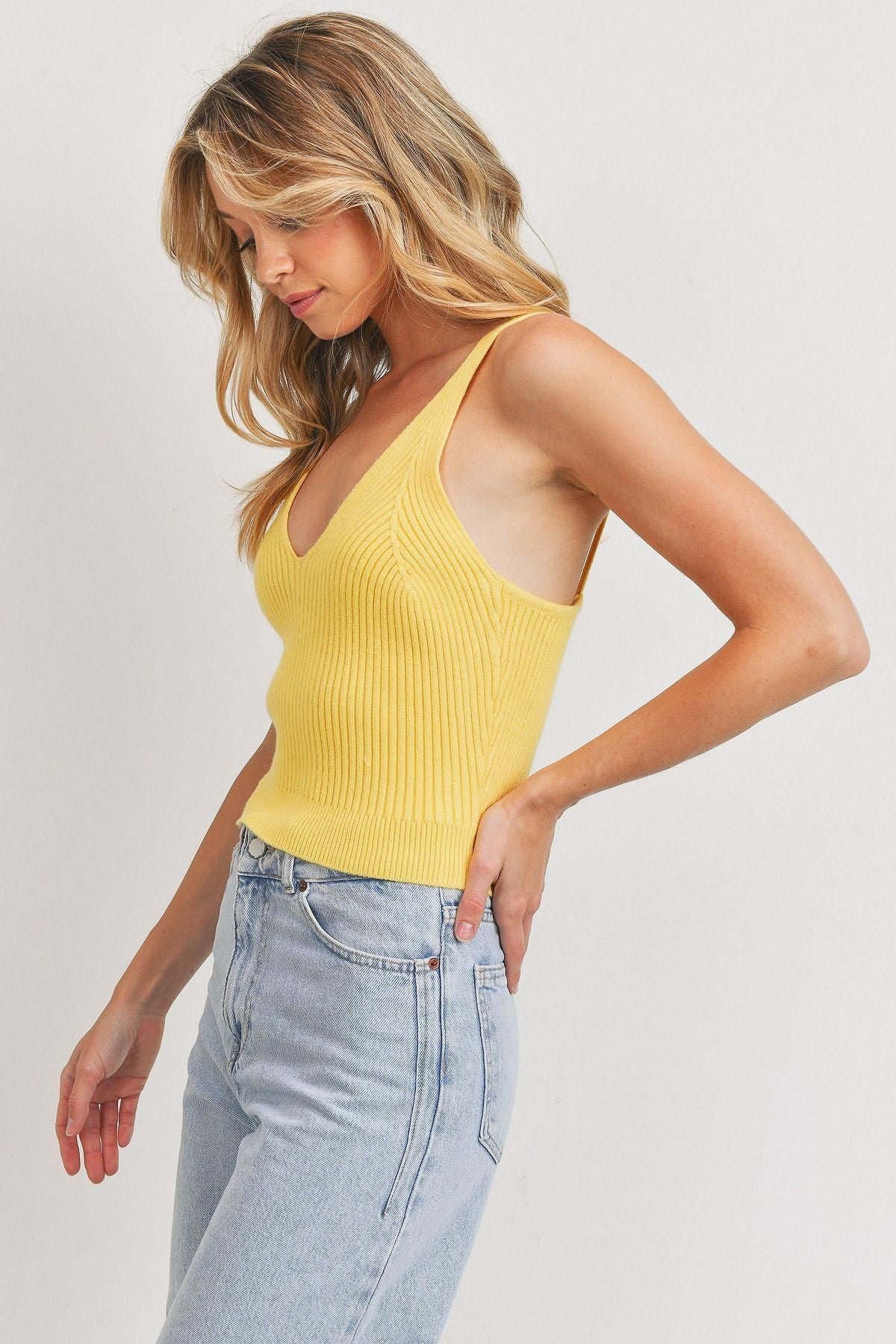 Sleeveless ribbed top