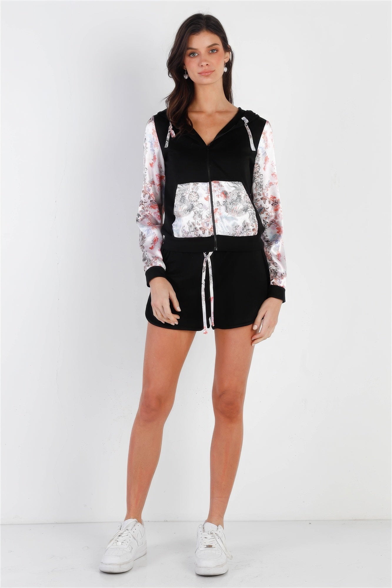 Hooded top and short set