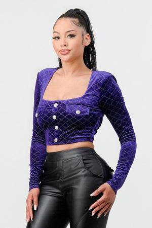 Velvet crop top