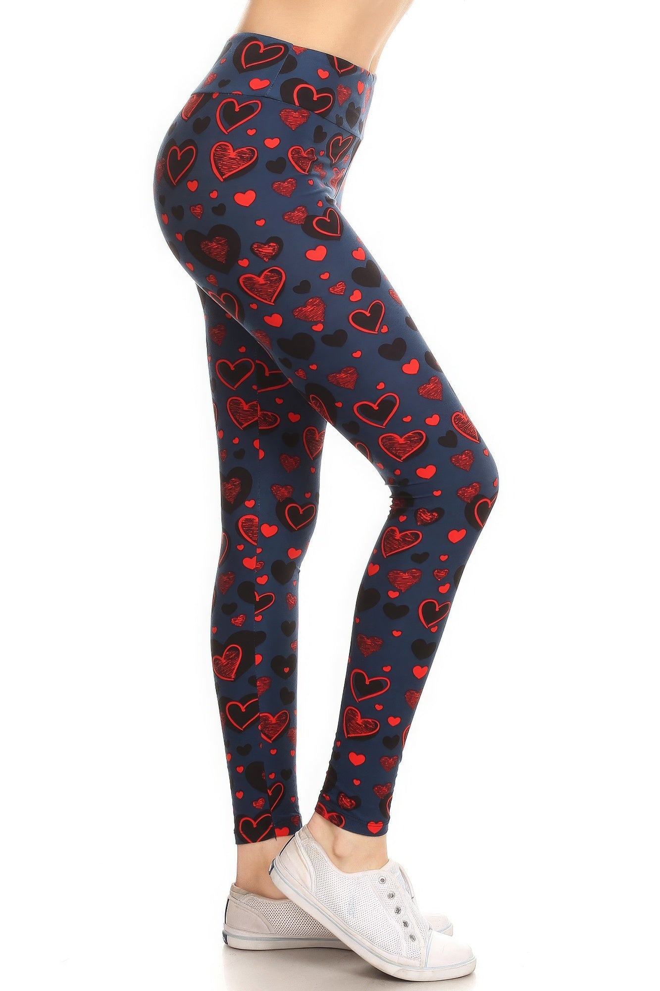 Heart print leggings