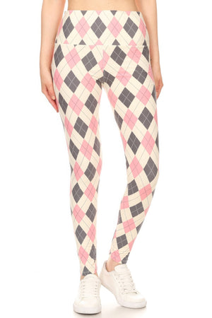 Argyle print leggings