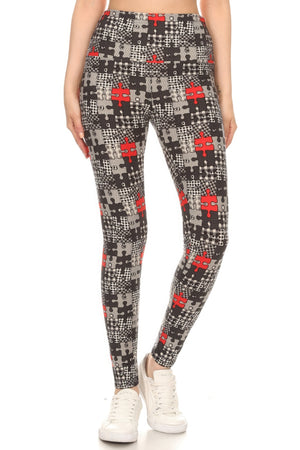 Printed knit leggings